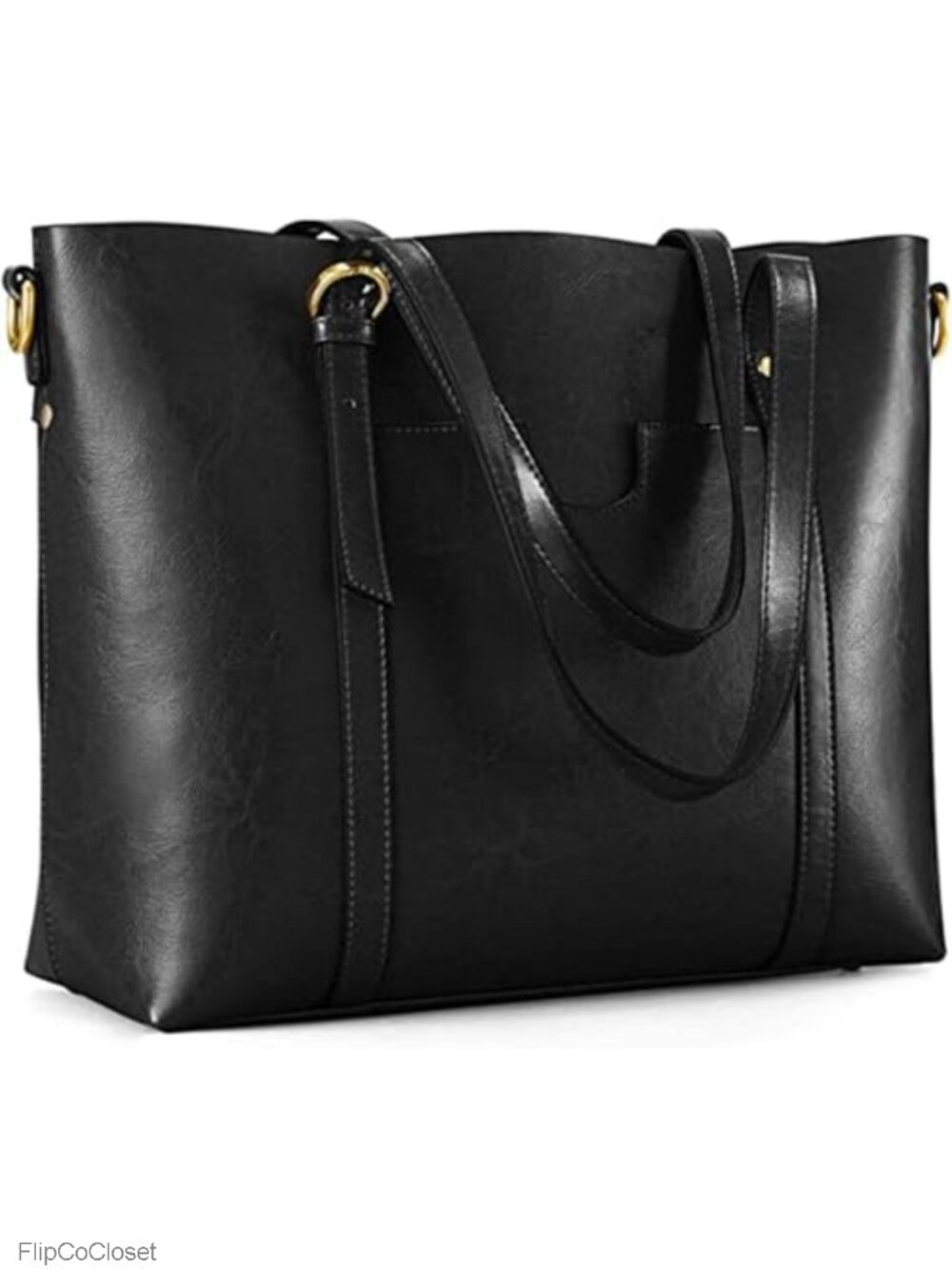 Genuine Leather Tote Bag for Women Waxed Cowhide Shoulder Bag